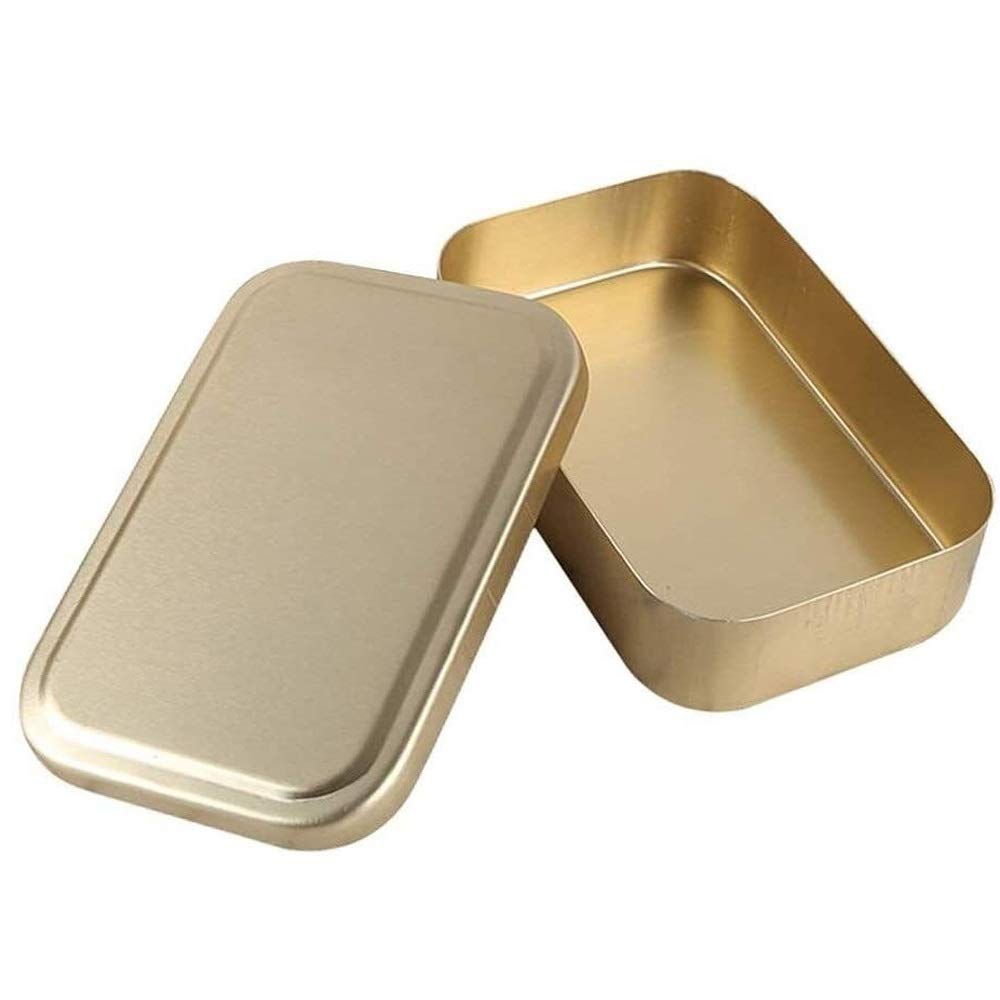 Lunc Boxes Lunc Box in Alluminio, Bento Box Contenitore per Alimenti Ecologico, Bento Box Portatile per Uso Alimentare con Manico, Lunc Box Coreano in Alluminio Giallo Arrotondato,