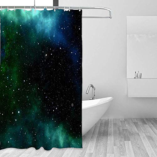 Rideau de douche polyester lavable en machine avec crochets pour douche moderne