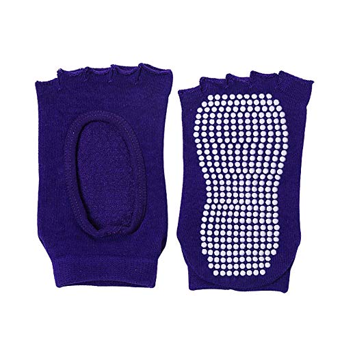 Moiky Non Slip Toeless Socks For Women Yoga Pilates Barre Ballet Workout Grip Socks Open Half Toe Socks(4 Pairs) #TOP2