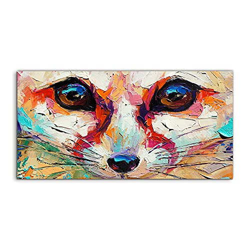Image acrylique 120x60cm salon decoration murale fox animal portrait