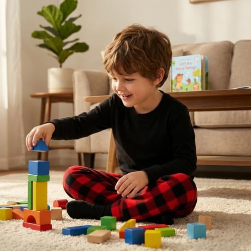 Image of Toddler Boys Warm Fleece Lined Microfleece Pants, 2-6 Years