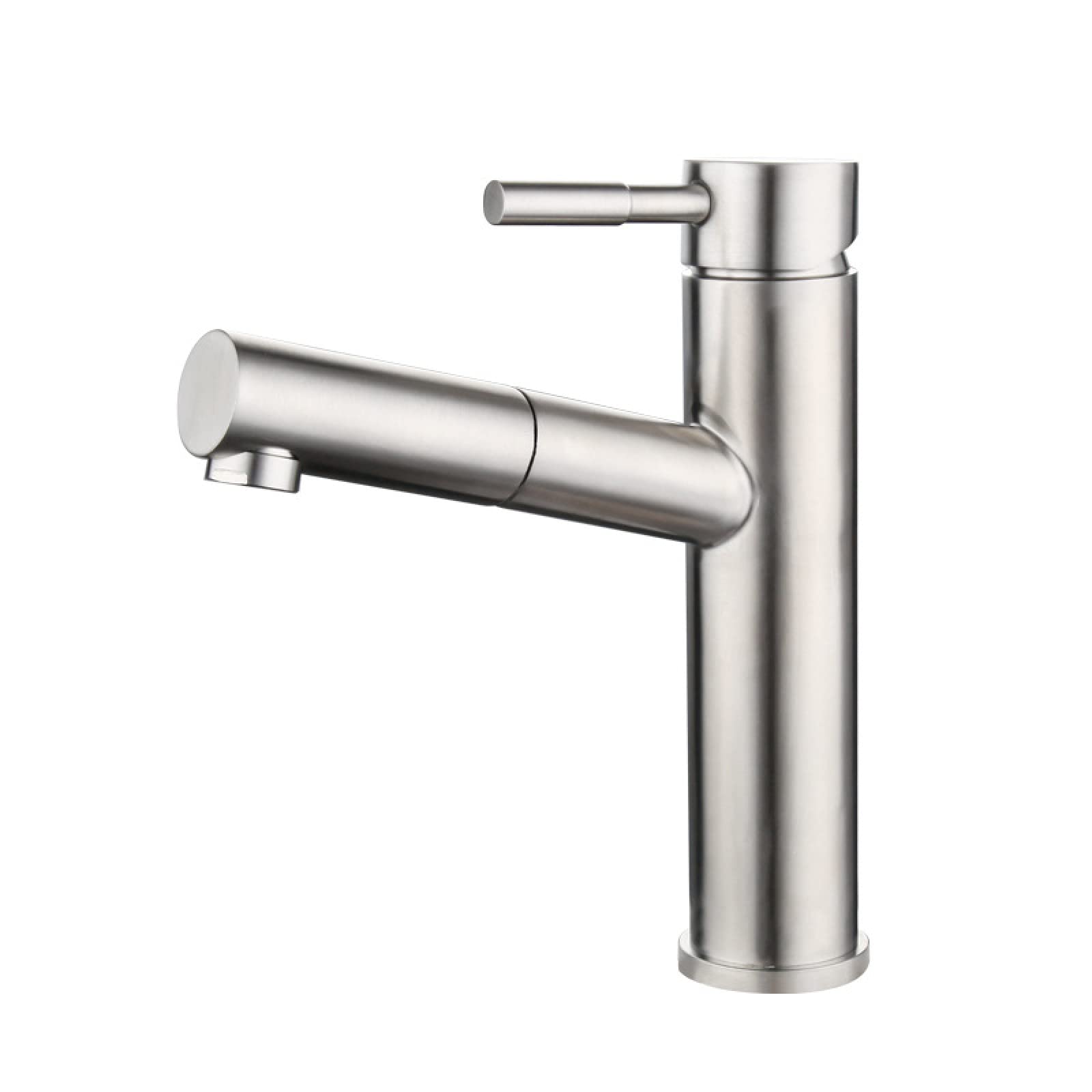 Robinet de salle de bain extractible mitigeur chic en finition brossée pour vasque