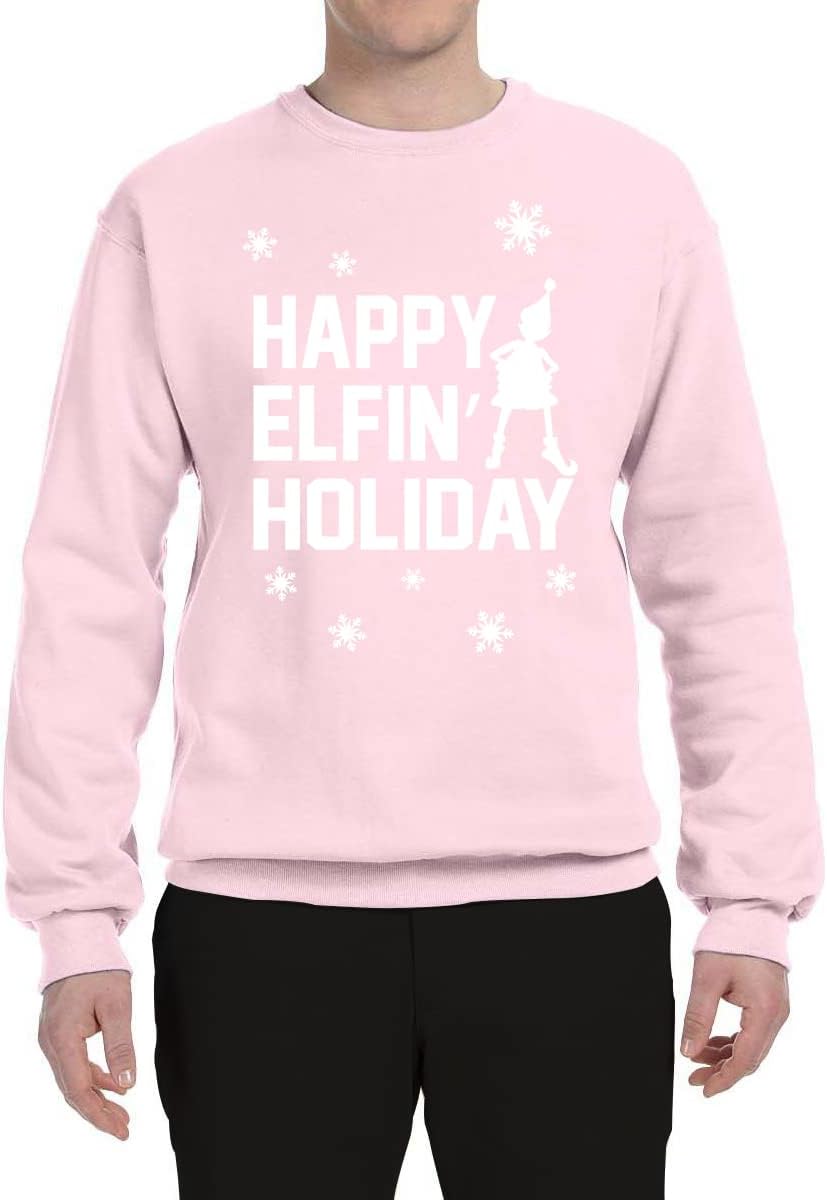 Wild Bobby Happy Elfin Holiday Christmas Unisex Crewneck Graphic Sweatshirt