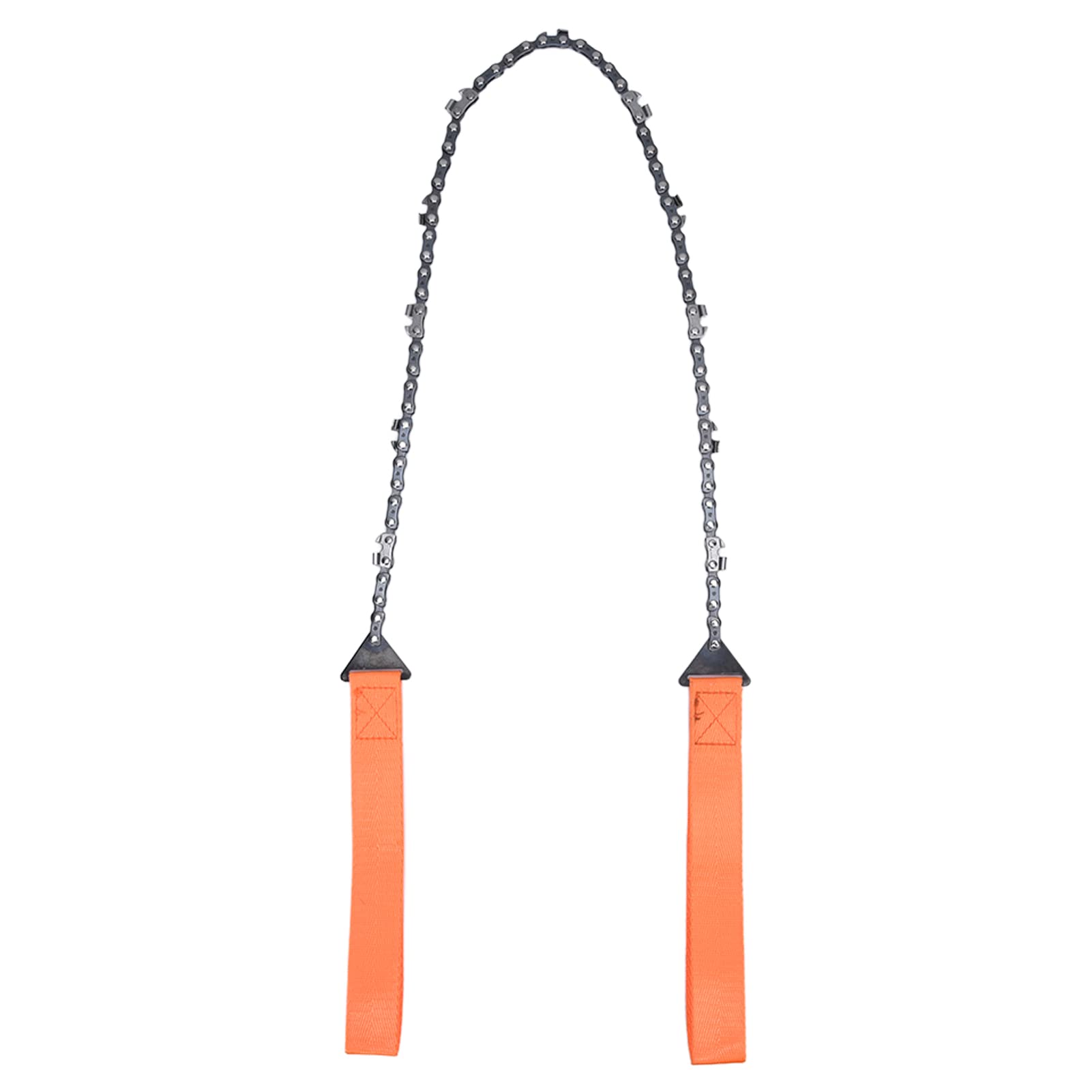 Portable Pocket Chainsaw for Camping Survival, 24 Inch Orange Hand Saw Chain Tool for Wood Cutting