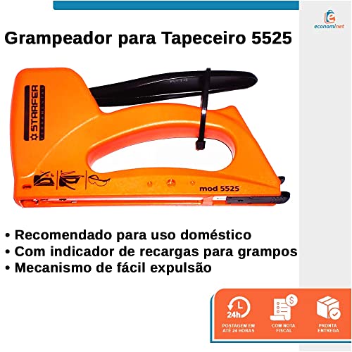 Grampeador Tapeceiro Profissional ABS 5525 + 1000 Grampo 10.6/6mm Starfer