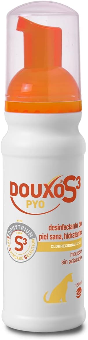 DOUXO S3 Pyo Mousse for Dogs – Hygiene – Healthy Skin Disinfectant – Moisturizing – 150 ml