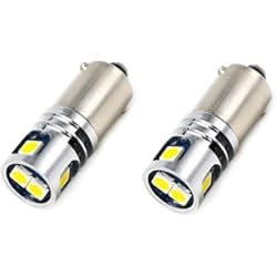 Carro Con Luz Led SageSunny 2 piezas BA9S 53 T4W Bombilla LED 12V 5SMD 3030 Chips Blanco para luz de mapa de coche Luz de marcador lateral Luz de señal de giro Luz de marcha atrás Luz de matrícula