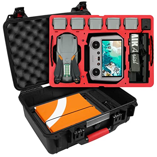 Symik P380-Ma2Dl-V3 Dual Layer Waterproof Hard Carrying Case For Dji Air 2S / Mavic Air 2 Drone/Fly More Combo W/Dji Rc/Rc Pro/Smart Or Rc-N1 Standard Controller, Landing Pad, Ipad, Accessories #TOP1