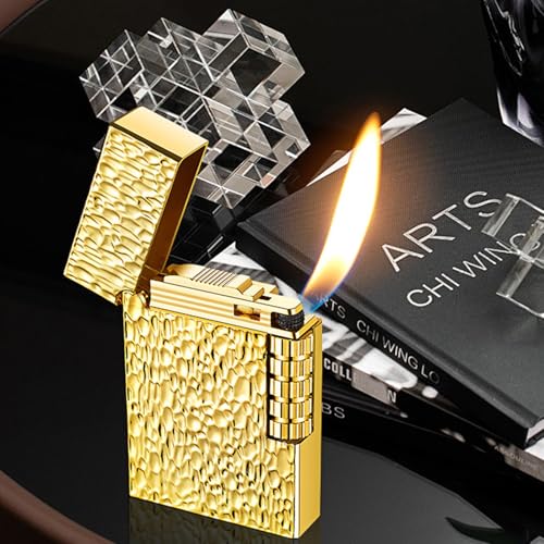 Encendedor metálico deslizante recargable negro miniatura 3