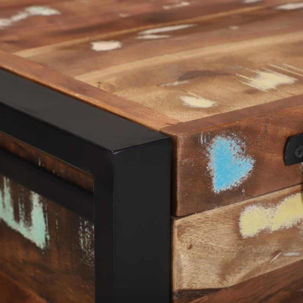 Baúl de madera maciza de 80 x 35 x 45 cm