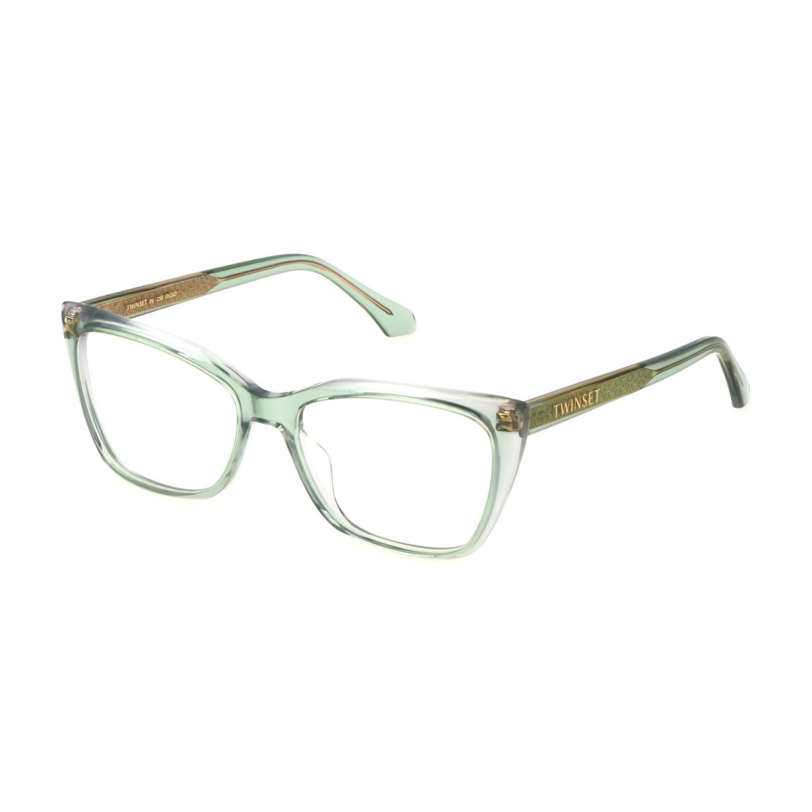 TWINSET VTW031 Occhiali da lettura, Transparent Olive Green, Taglia Unica Unisex Adulto, Verde oliva trasparente, Taglia unica