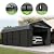 12x20FT Heavy Duty Metal Carport,Outdoor Garage with Removable Sidewalls & Doors, Heavy Duty Steel Frame and Galvanized Roof for Cars and Boats, Gray