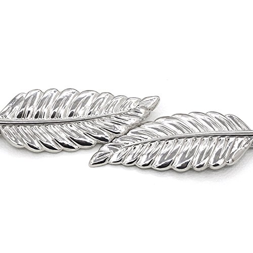 COLORFUL BLING Women Elastic Leaf Waist Belt Waistband for Dress Skirts and Pants Metallic Body Chain Jewelry3