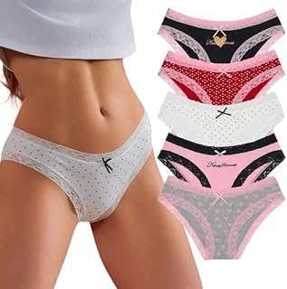 Women Bikini Underwear, Sexy Lace Print, Soft and Comfort Ladies Panties, Women Breathable Comfortable Underpant Ladies Pa...