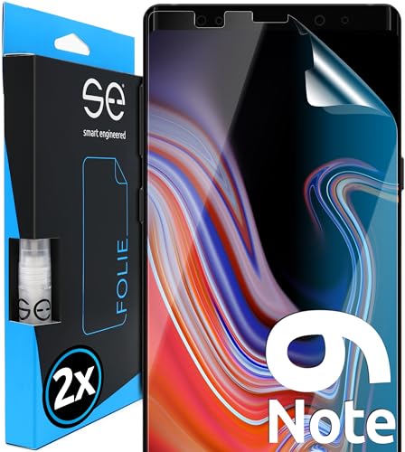 2x se® Protector 3D Transparente para Samsung Galaxy Note 9, Autorreparable, Compatible con Huellas y FaceID, Instalación sin Burbujas, Ultranítido, Resistente a Golpes y Arañazos, Matériau TPU