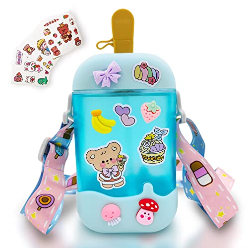 Kawaii Water Bottle Cute Popsicle Water Bottle with...