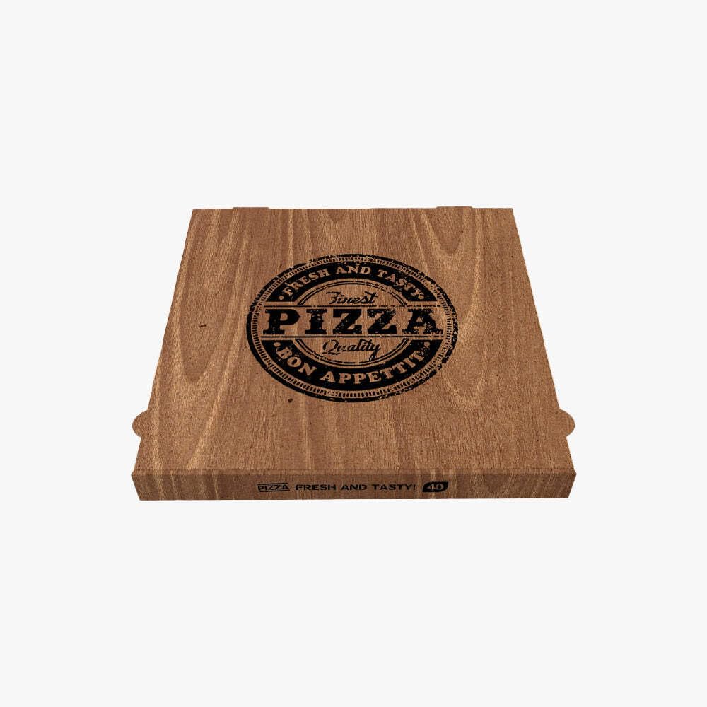 Pizzakartons aus Mikrowellpappe Kraft 30 x 30 x 4 cm (100 stück)