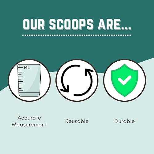 Miniatura 3 de Supplement and Supply - Cucharas para medir café, granos, proteínas, especias y otros productos secos (muchos tamaños diferentes), Opaco