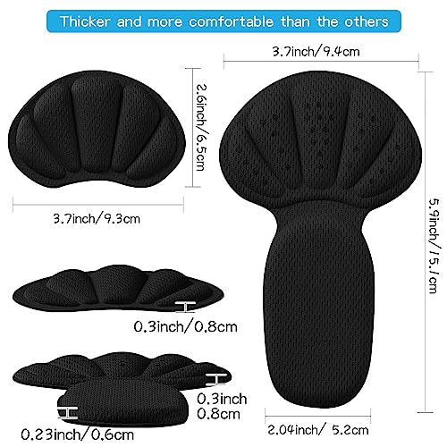 Image of Adhesive Back of Heel Cushion Pads, Heel Grips Inserts for Boots, Too Big Loose Shoes, Reusable Heel Guards Liners for Women Men, Improve Shoe Fit