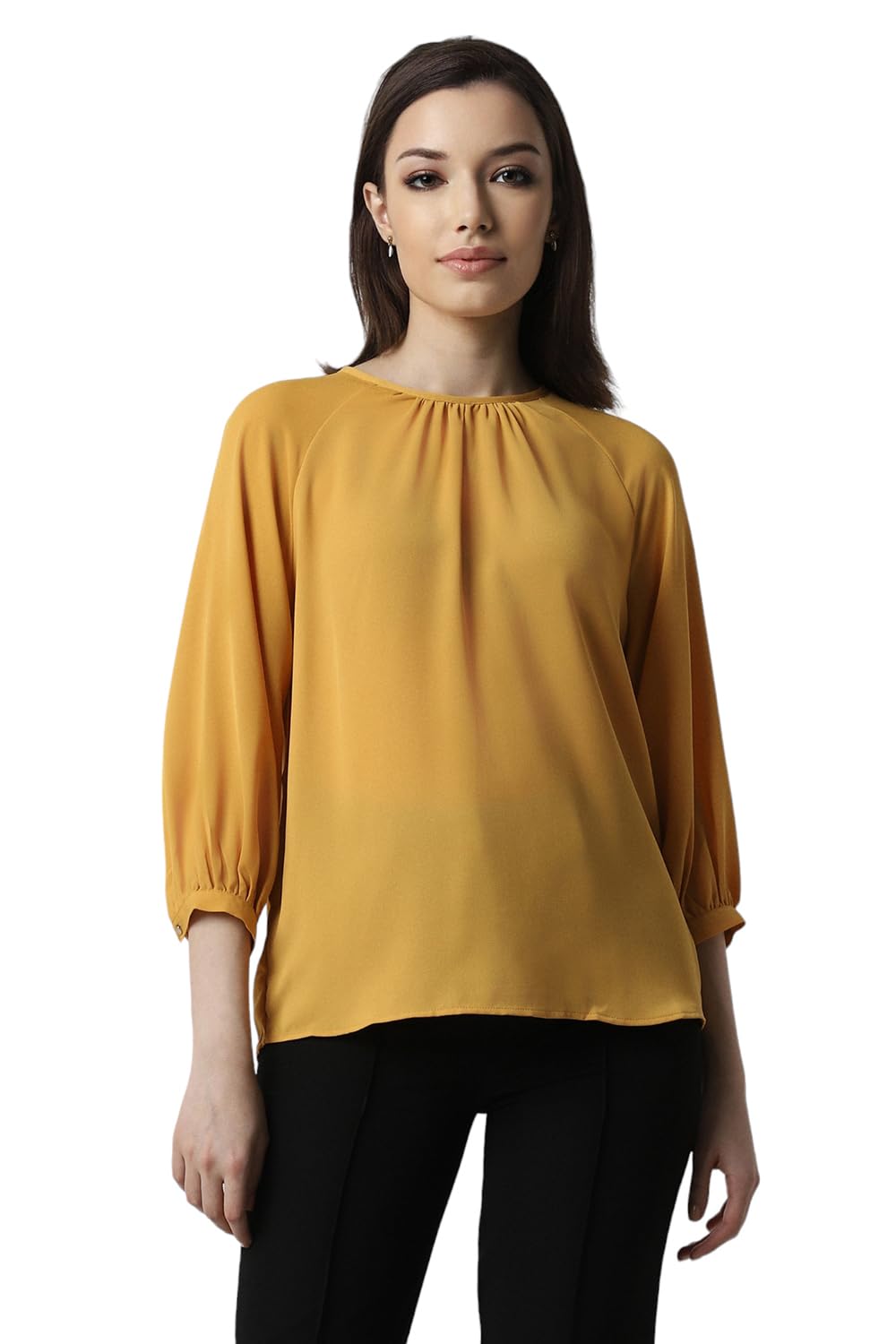 Women's Polyester Solid Regular Fit T-Shirt