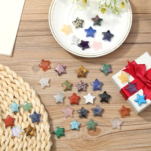 AWARDSEN 20 Pcs Crystals and Gemstones Star Healing Crystals Set Reiki Chakra Protection Polished Stones Meditation Energy Balancing Crystal - Image 5