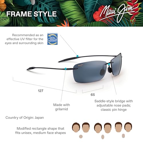 Maui Jim 423-02 Men'S And Women'S Lighthouse W/ Patented Polarizedplus2 Lenses Polarized Rimless Sunglasses thumb #5