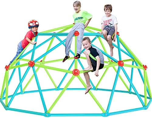 Zupapa Dome Climber, 10FT Climbing Dome, Decagonal Geo Jungle Gym 2023 Upgraded Supporting 800LBS with Much Easier Assembly, a Lot of Fun for Kids (Green)
