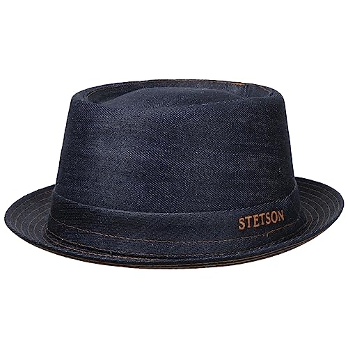 Stetson Sustainable Pork Pie Denim Hat Women/Men Denim 7-7 1/8