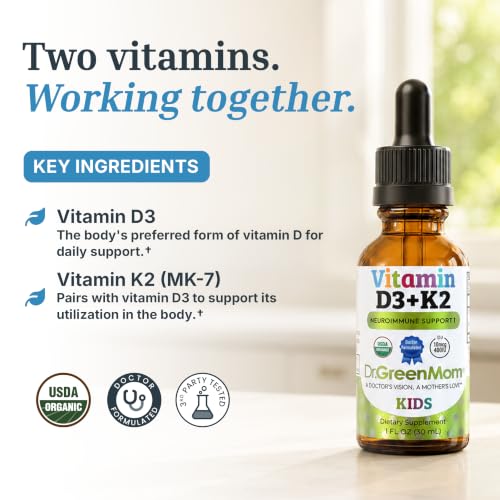Dr. Green Mom Liquid Vitamin D3 K2 Drops