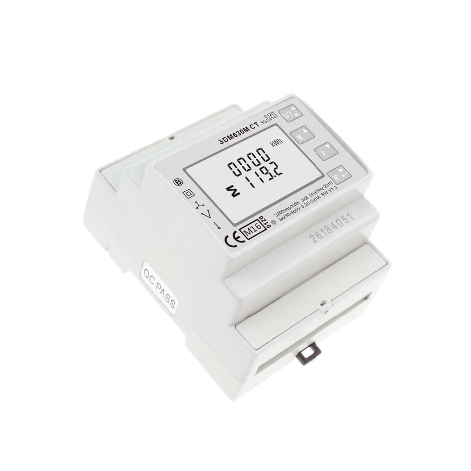 Licznik energii SDM630MCT + 3 szt. T24 300/5A przekładniki prądowe z dzielonym rdzeniem, 230V, połączenie 1A/5A przekładnika prądowego, trójfazowa obsługa liczników na szynę din 1p2w, 3p3w i 3p4w