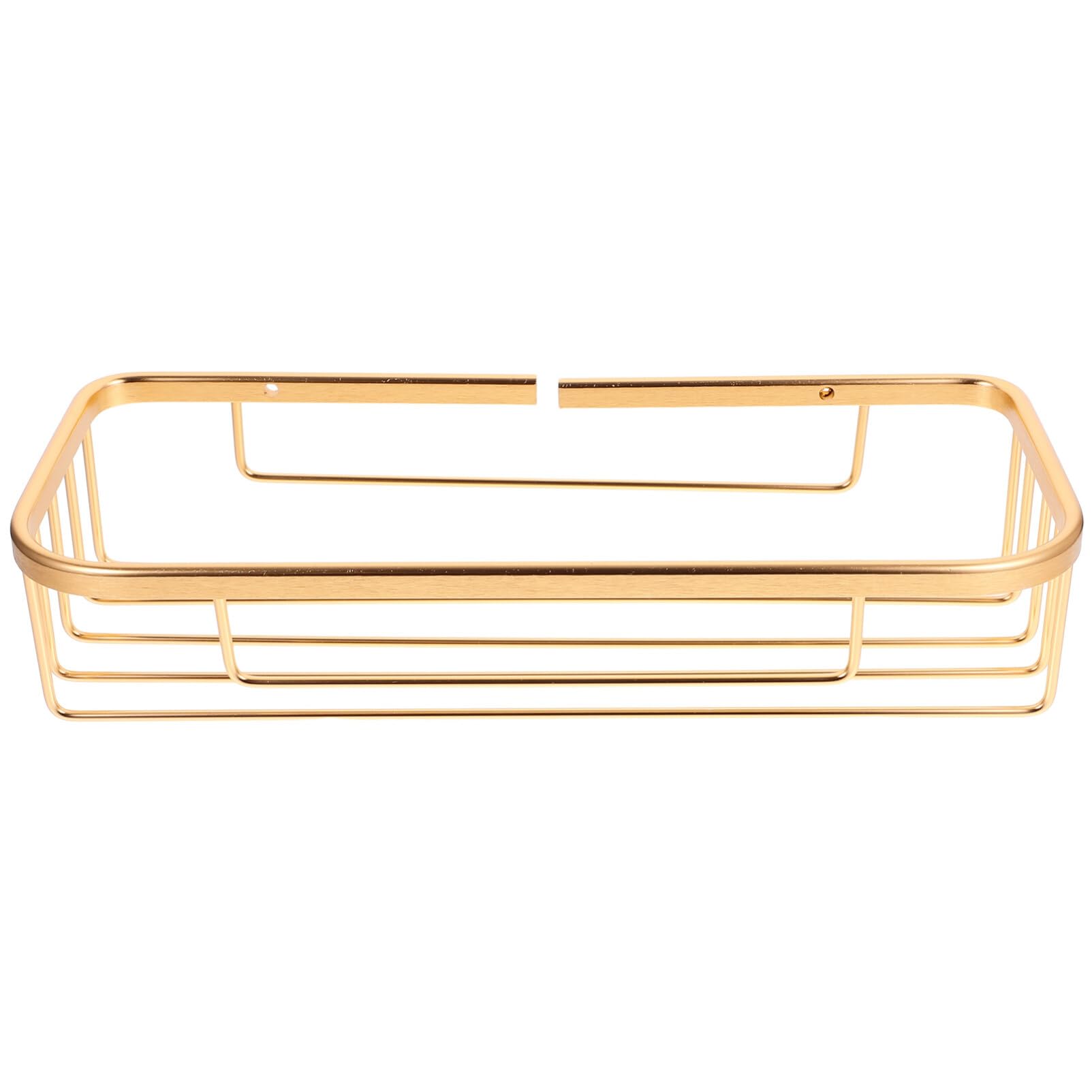 Cabilock Wall Mount Floating Shelf Toilet Paper Rack Aluminum Rectangle Gold Easy Installation Home Decor