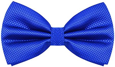 Alizeal Mens Solid Color Bow ties Polyester Pre Tied Wedding Bow Tie