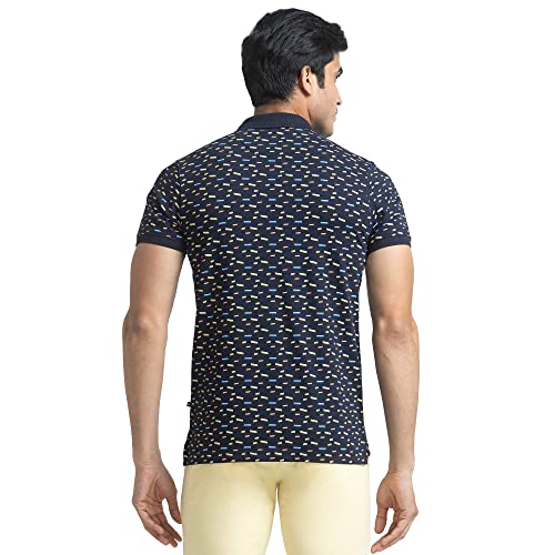 Image of Parx Regular Fit Dark Blue T-Shirt for Men