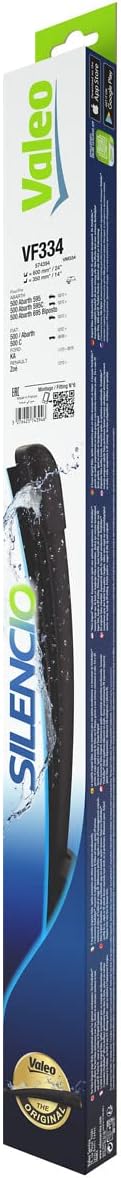 VALEO Silencio Wiper - VF334 - Kit of High Performance, Superior Road Visibility, Easy Installation Original Flat Blades 600mm/350mm - Front - Set of 2 Wiper Blades - 574394