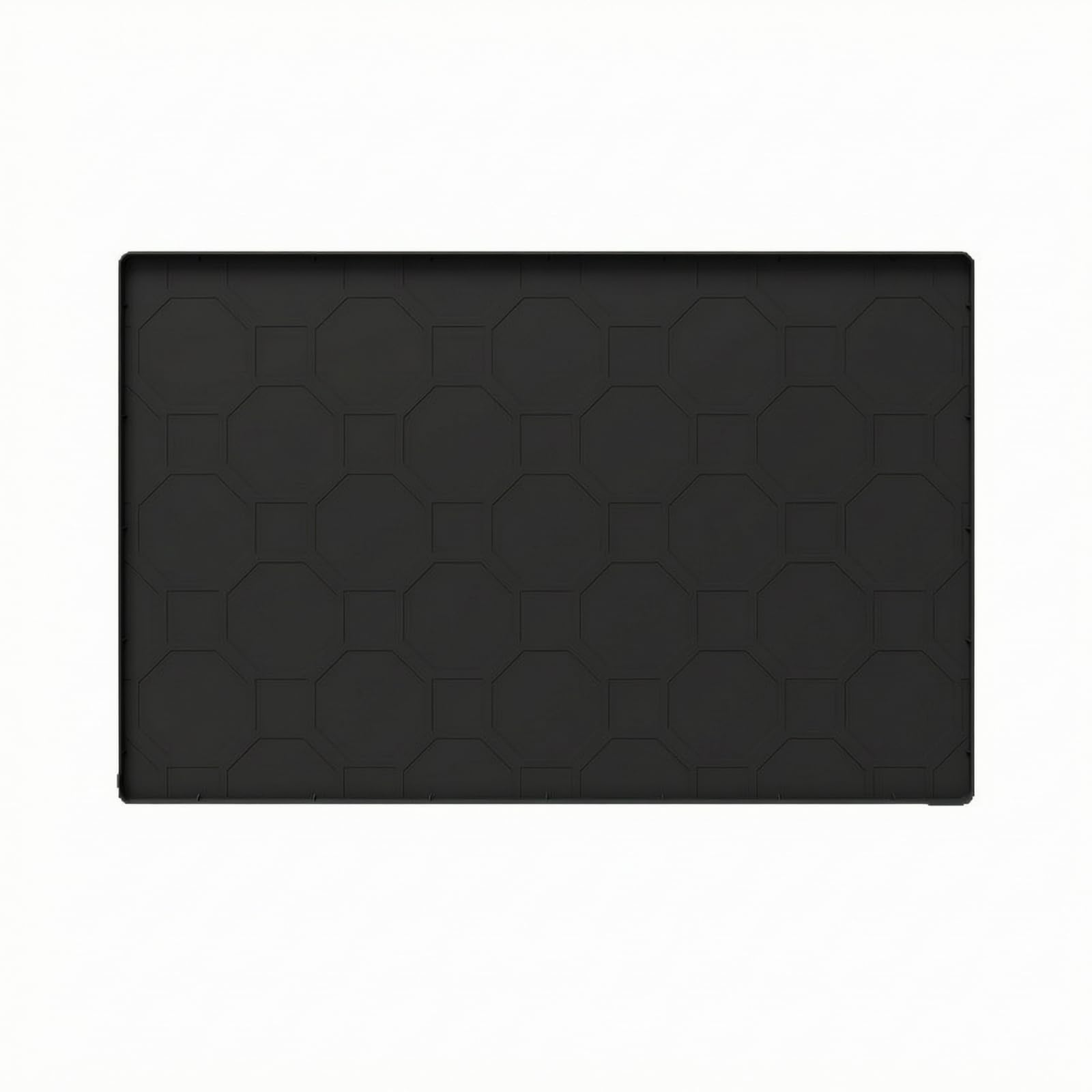 KESOTO Tapete Silicona para Fregaro Segura, Negro, 96,5 × 66 Cm