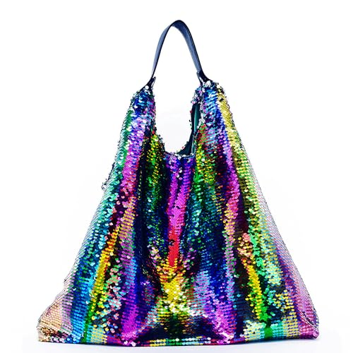 Bolso Tote Reversible con Lentejuelas Arcoíris miniatura 3