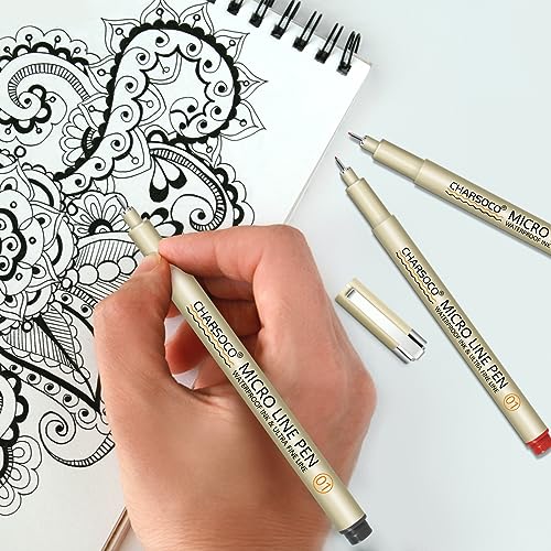 Image of 05 Micro Pen, Fine Point Pen with 36 Colors, Waterproof Archival Ink, 0.48mm Fineliner Ink Pens for Artist Illustration, Sketching, Anime, Manga, Technical Drawing and Scrapbooking