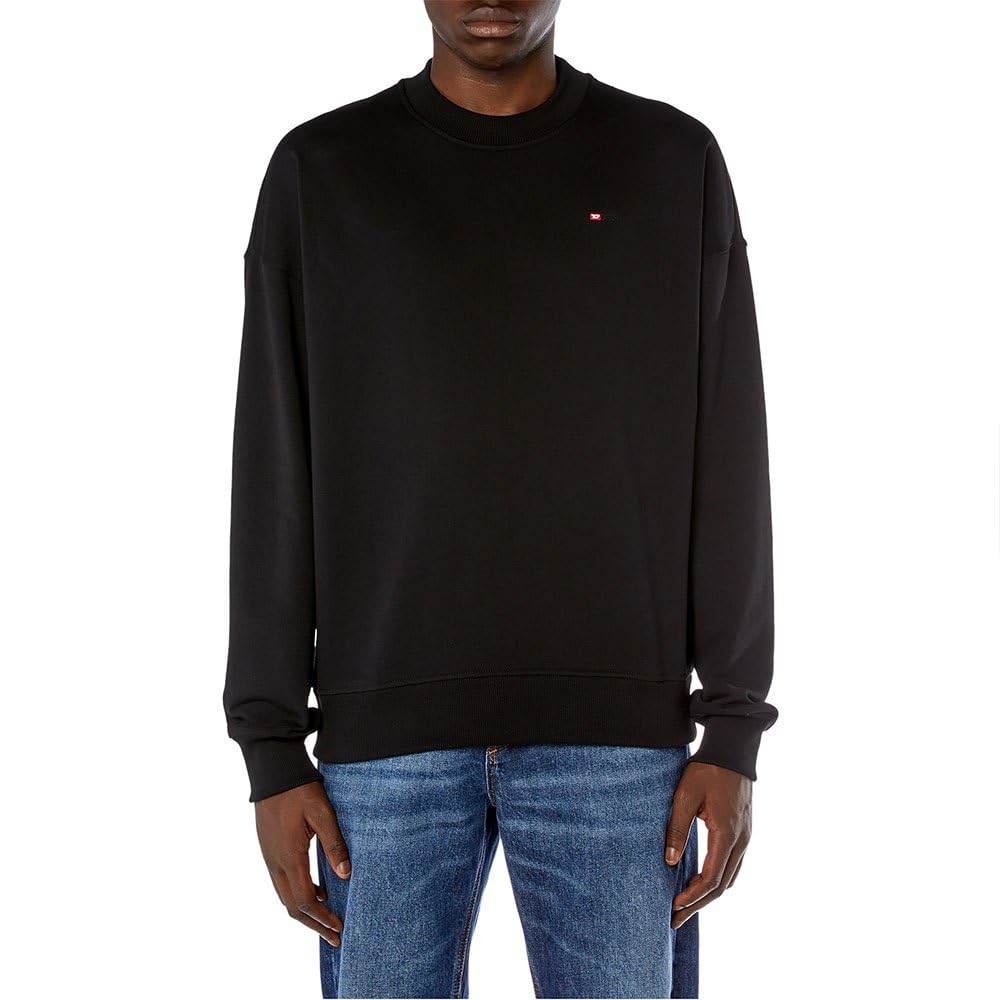 Diesel Men's 9XX-0Grac Diesel_s-Rob-Microdiv Felpa_sweatshirt_black_l Große Größen