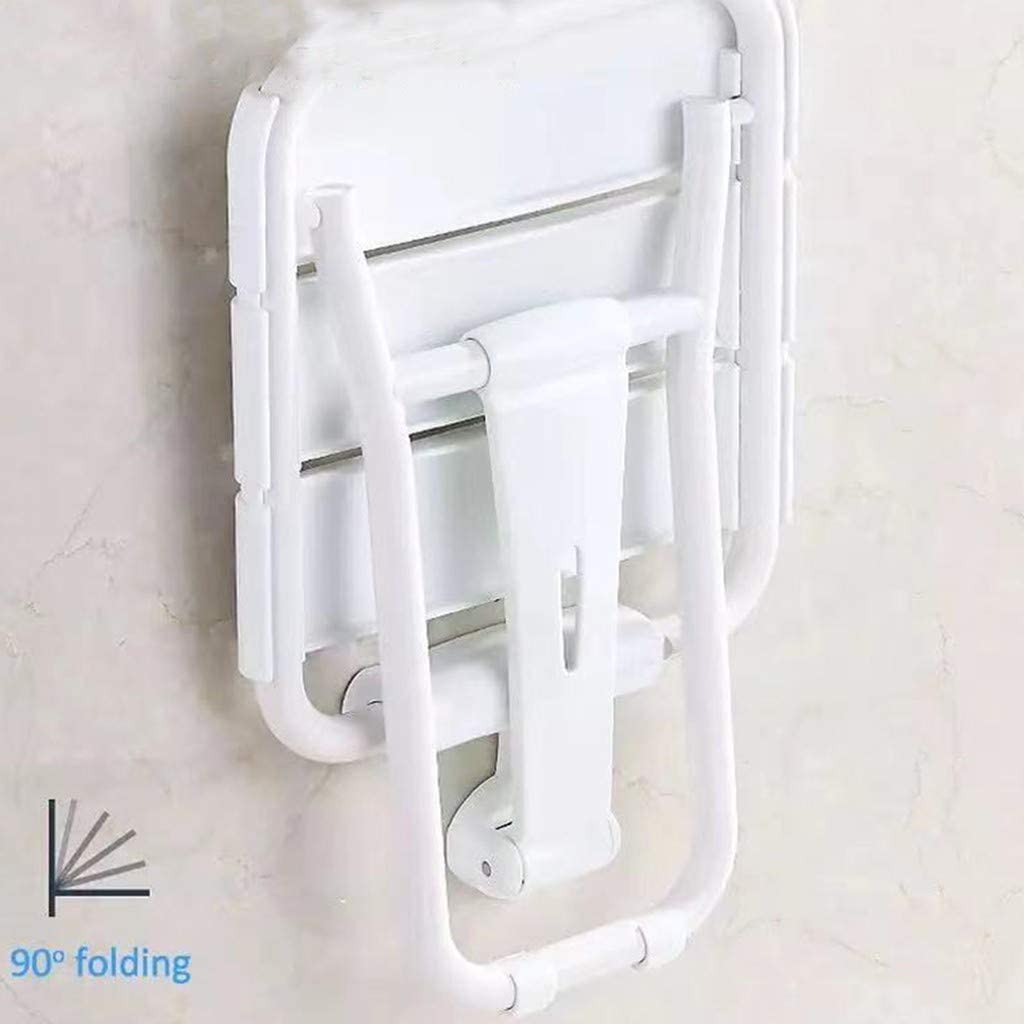Asiento de Ducha Abatible, Asiento de Ducha Abatible de Pared Antideslizante, Taburete de Baño Seguro para Ancianos, Mujeres Embarazadas, Personas Discapacitadas, Ahorro de Espacio En La Ducha