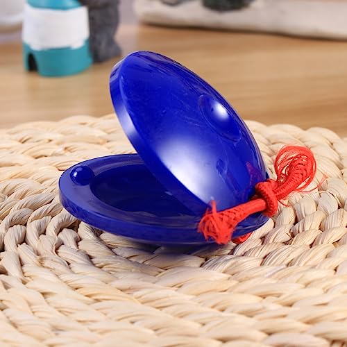 Ibasenice Kids Musical Toys Plastic Finger Castanets Kids Castanet Toy Orff Musical Instrument Hand Percussion Rhythm Toys Party Favors Supplies For Baby Early Education Dark Blue Toodler Toys #TOP4