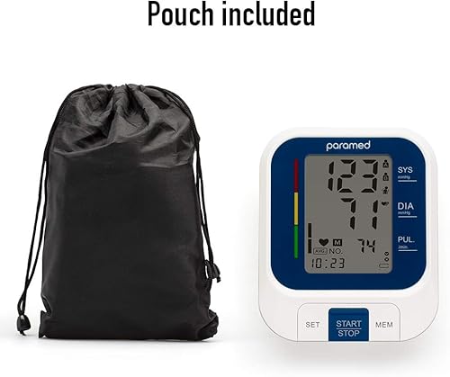 Miniatura 5 de Paramed Monitor de presión arterial  Máquina automática Bp del brazo superior con puño de 8.7 a 15.7 pulgadas  Monitor digital BP  Función de