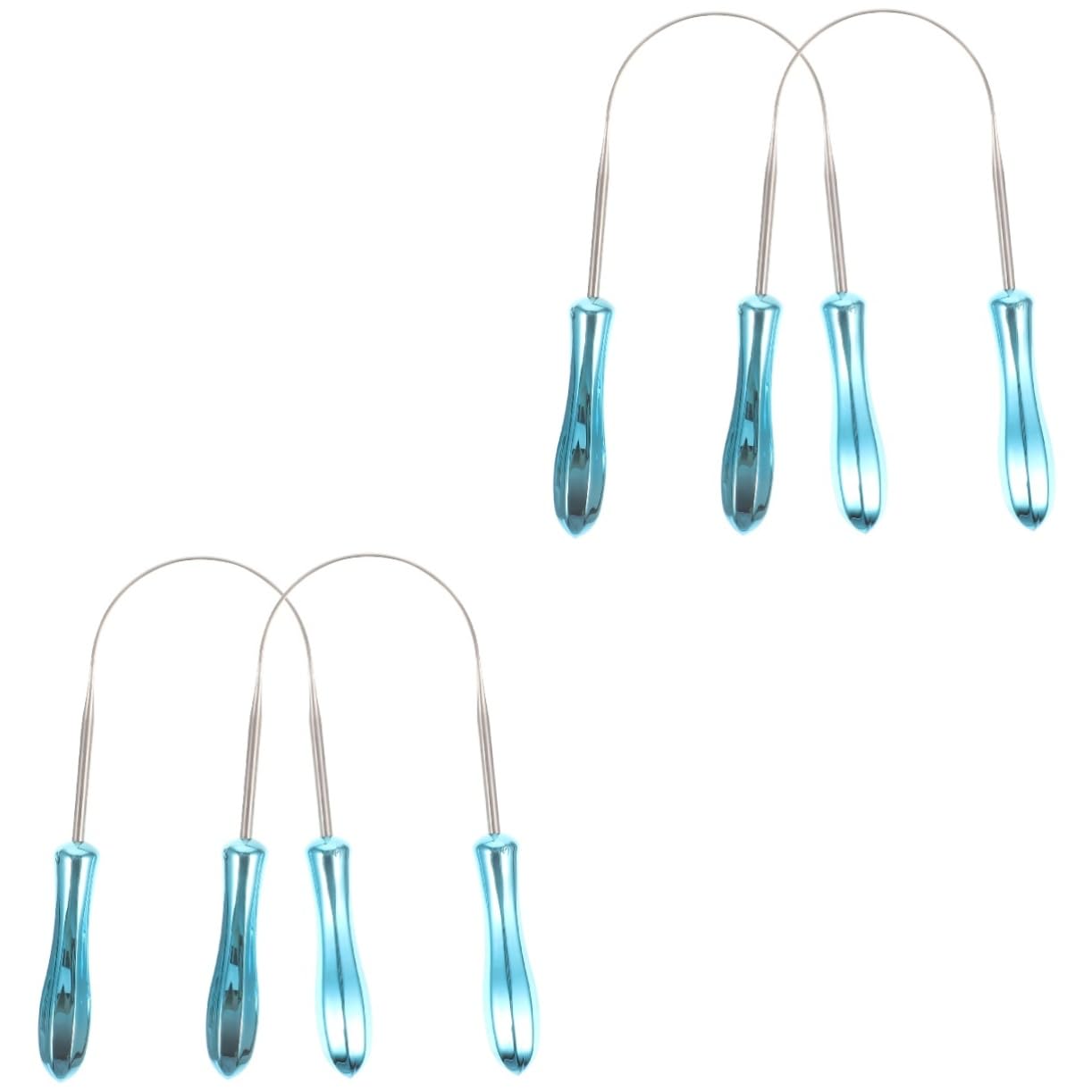 4pcs Tongue Scraper Cleaner Portable Oral Care Tools Adults Tongue Scrapers Dental Hygiene for Bad Breath Relief