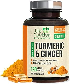 Turmeric Curcumin 95% Standardized with BioPerine and Ginger 2600mg - Black Pepper