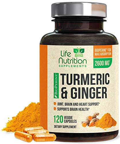 Turmeric Curcumin 95% Standardized with BioPerine and Ginger 2600mg - Black Pepper
