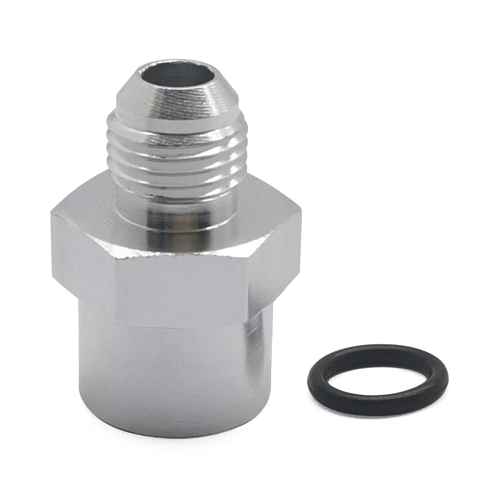 Lot De 2 Adaptateurs Tuyau Carburant 6AN Mâle Vers 5/16" OD - Aluminium 6061-T6 Anodisé Noir, Pour Lignes Rigides - 8