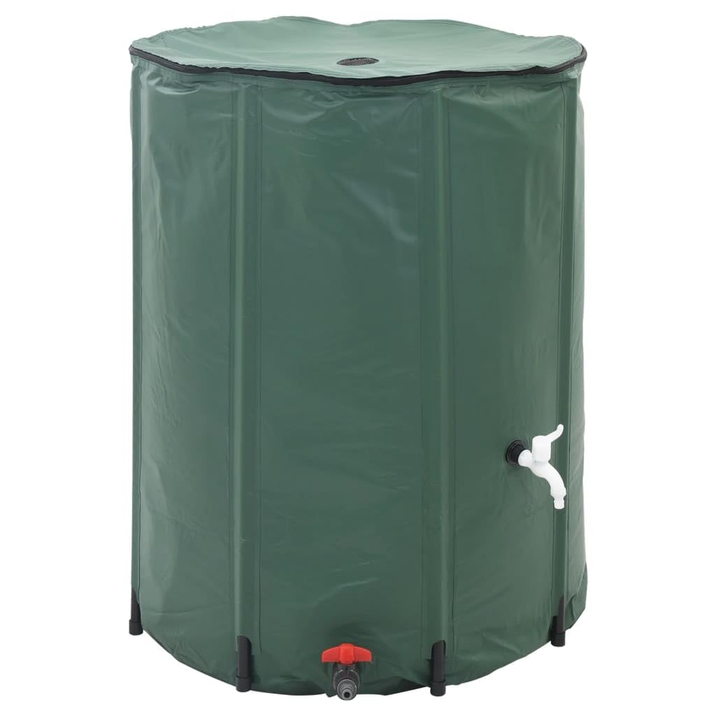 Wasserspeicher Regentonne klappbar 500L Wassertank aus PVC mit Gartenschlauch und Wasserhahn für Bewässerungssystem Garten Terrasse Balkon automatisches Gießen