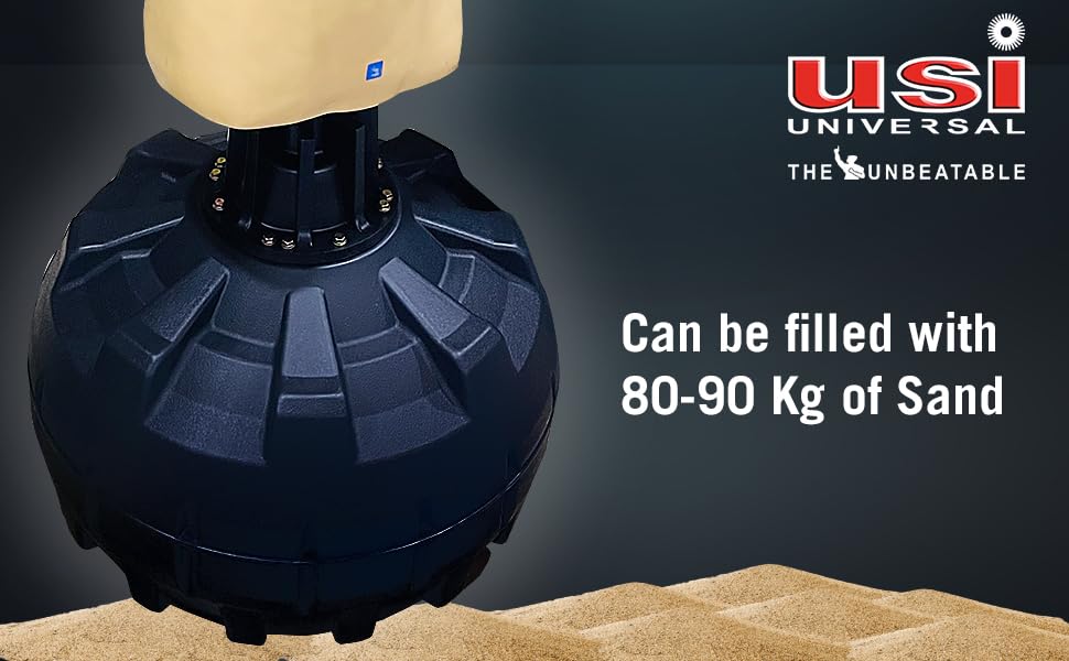 Image of USI Universal Body Bag & Base Unit | Standing Punching Dummy | Boxing Training Equipment | Punching Bag Stand Adult | Freestanding Kickboxing and MMA Trainer | Head & Torso Mannequin