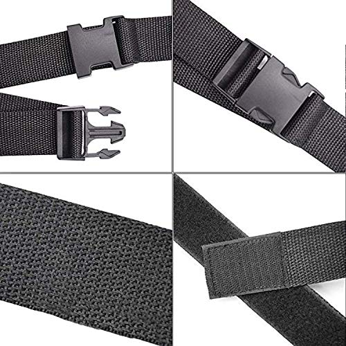 MCJS 2 Pack Car Fishing Rod Holder Adjustable Fishing Pole Holder Belt Straps, 86.6 Inches Vehicle Fishing Pole Rack Fishing Rod Rack Carrier for Car, SUVs and Vans (Black)