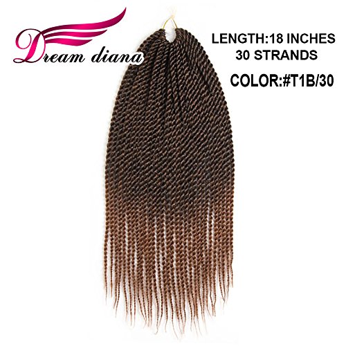 Generic 75gram 30roots/Pack 18inch Senegalese Twist Hair Havana Mambo