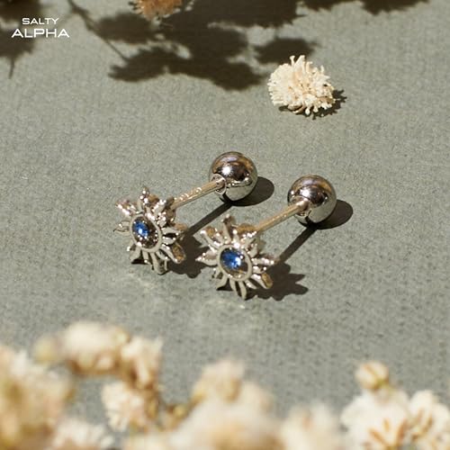 Image of SALTY ALPHA Anti Tarnish Aaron Earrings for Men | Ear Studs for Man | Stylish Fashion Jewellery Accessories for Boys | Minimal Jewelry | Ideal for Gifting | Gift for Diwali, Christmas, Marriage, Birthday